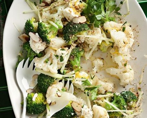 Nutty broccoli and cauliflower braai Salad