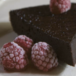 Flourless chocolate braai dessert