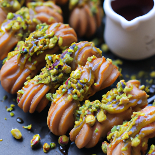 Pistachio Koeksisters Drizzled with Pistachio Syrup
